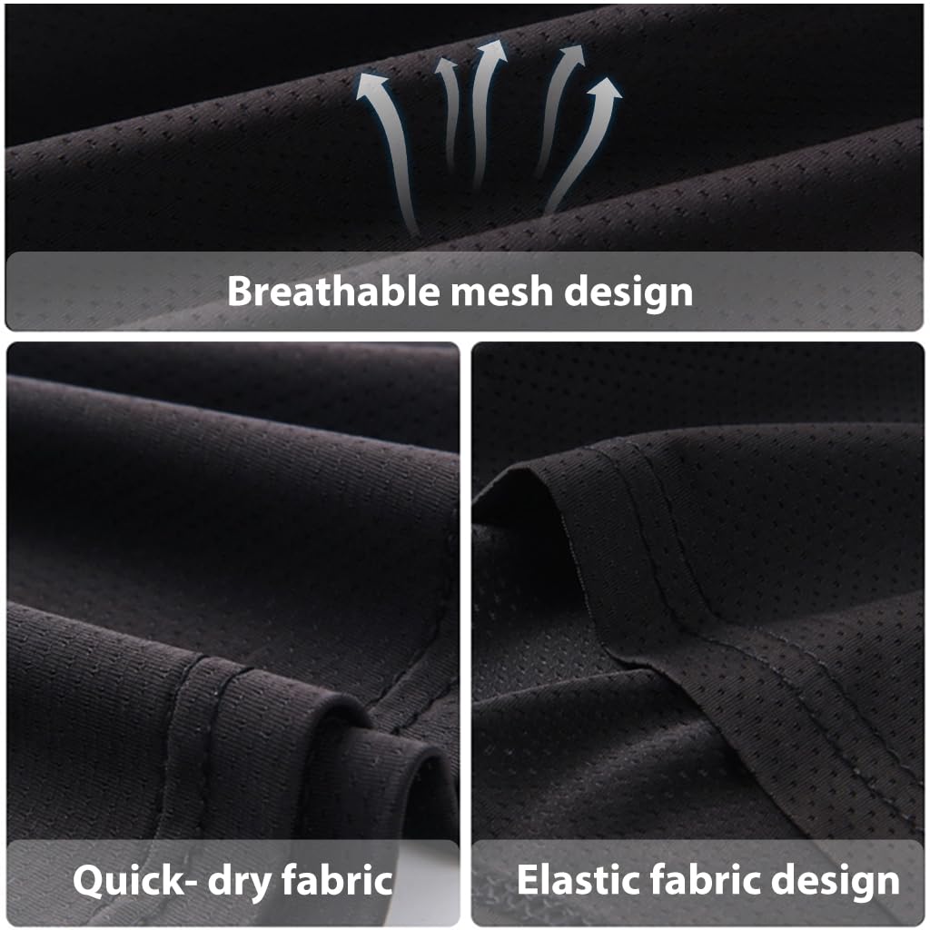 GUSTAVE Vest for Men Gym Vest Breathable Mesh Vest for Men Quick Dry Sport Vest Ice Silk Men's Vest Training Sleeveless Top for Daily, Fitness, Yoga Black
