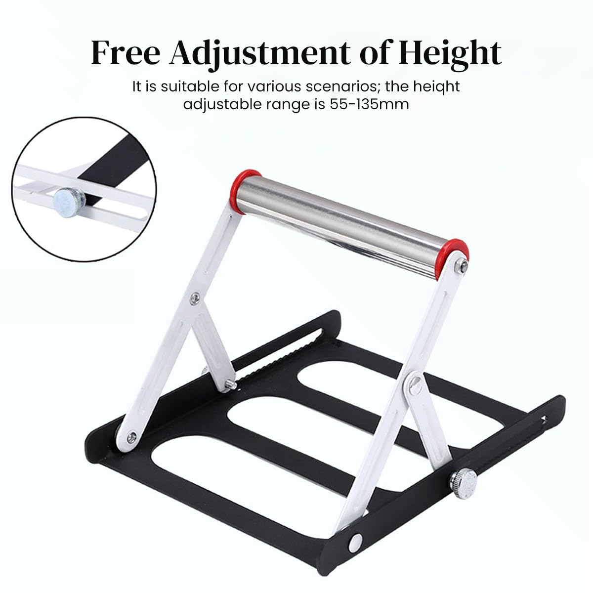 Serplex Cutting Material Stand Folding Stand with Adjustable Height Work Table Cutting Material Stand Raw Material Bracket for Metal Cutting Compact Cutting Machine Accessory, 20x17cm