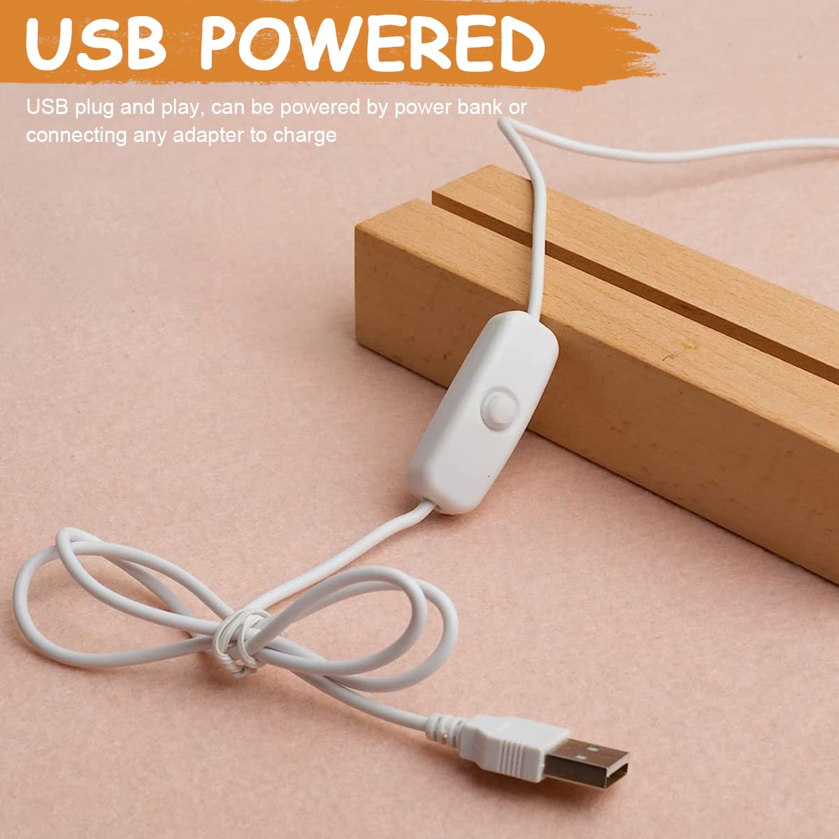 Climberty 3D Acrylic Writing Board with 7 Color Pen, 11.8'' X 7.9'' USB Light up Dry Erase Board with Wood Base, Rewritable Acrylic Writing Board for Leaving Messages, Daily Schedules, Plans, Notes