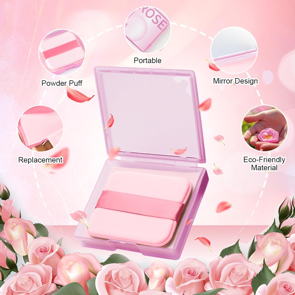 MAYCREATE 200Pcs Blotting Paper for Oily Face, Oil Absorbing Sheets for Face, Natural Rose Oil Absorbing Paper for Face, Travel Compact Face Wipes for Oily Skin, with Mirror & Puff for Men Women