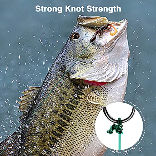 Proberos® Super Strong Fishing Line 100m Diameter 0.52mm 48.7LB Nylon Accessories Soft Durable Green Maximum Pulling Force 22KG 3PCS