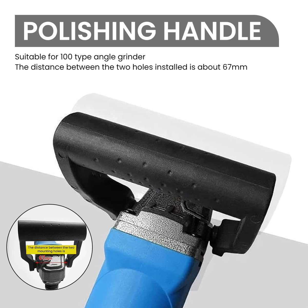 Serplex Angle Grinder Handle Attachment & 8cm Extender Rod, with Installation Accessories, Angle Grinder Handle for Enhanced Stability and Control, Universal Attachments for 100 Angle Grinder