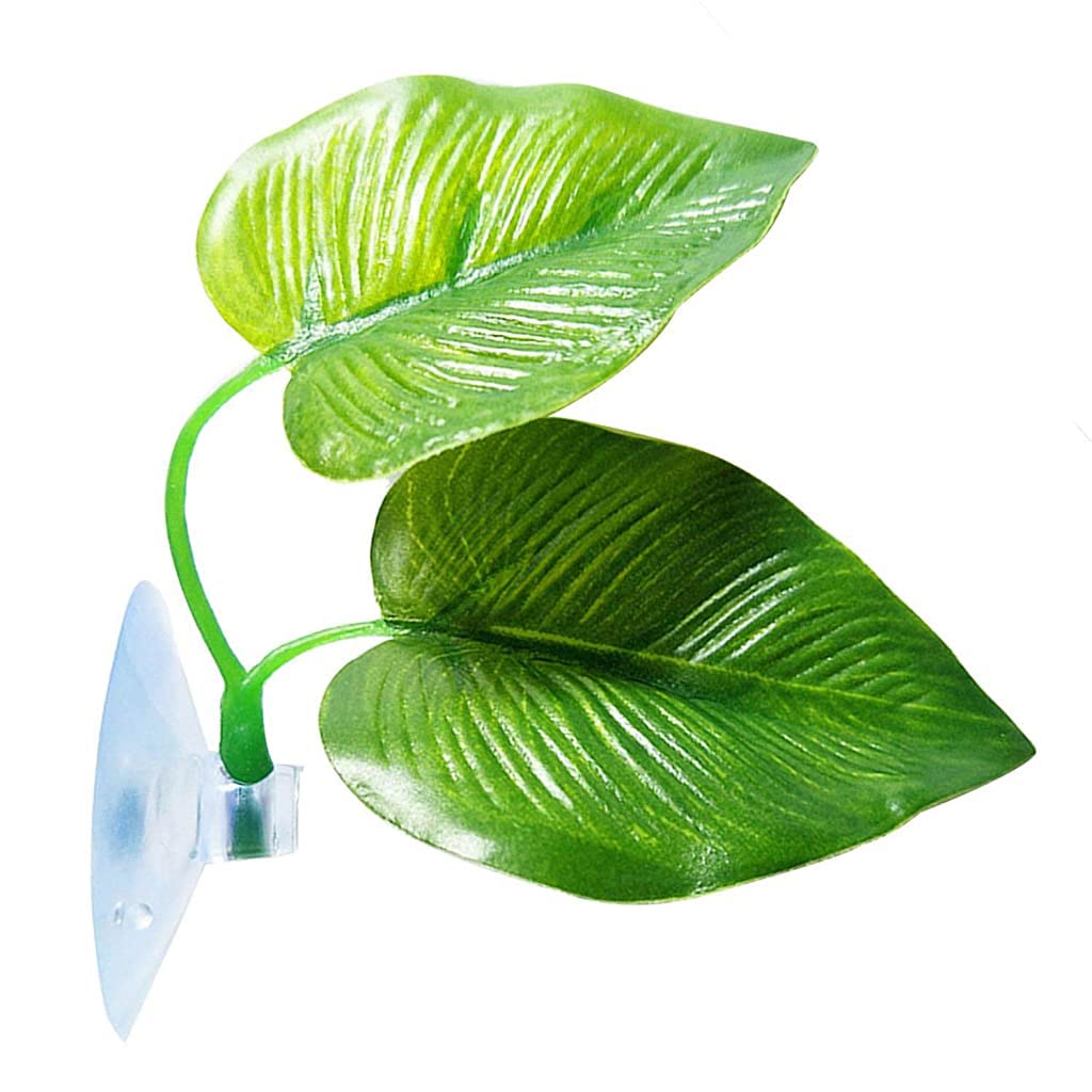 Qpets 2 Pcs Betta Fish Leaf Pad Realistic Rest Leaf Improves Betta's Health by Simulating The Natural Habitat Spawning Area Rest Area for Fish Aquarium