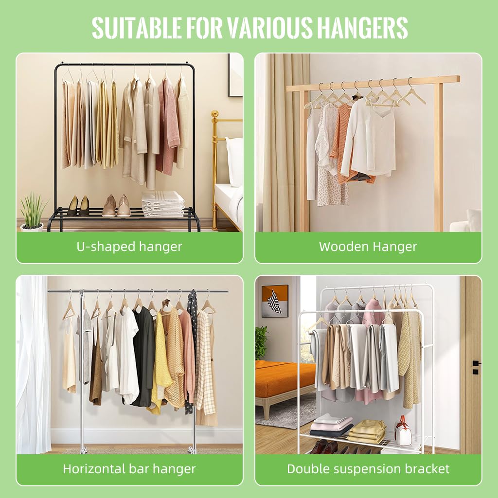 HASTHIP Clothes Rack Cover, Garment Rack Cover Large PEVA Translucent Clothing Dustproof/Waterproof Cover for Suits, Coats, Sweaters, Shirts (Not Including Frame)