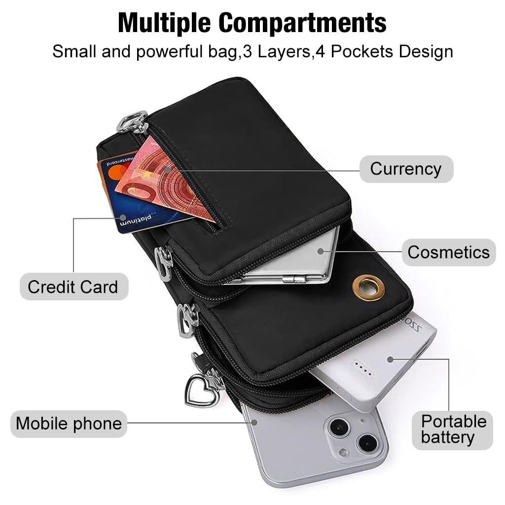 PALAY Small Crossbody Phone Bag for Women Mini Wallet Shoulder Crossbody Handbag Wallet with Credit Card Slots Large Purse
