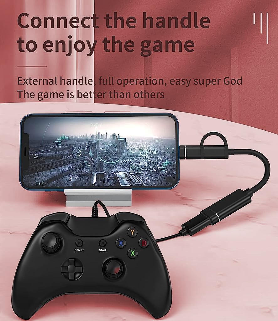 Verilux USB OTG Cable Adapter for iPhone USB A Female to Light-ning/USB C Male Flash Drive Connector Flash Drive Adapter for iPhone, Ipad, More Type C Devices