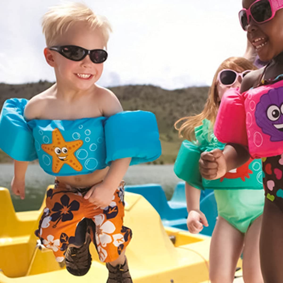 Proberos Swimming Trainer Vest, Life Jacket Safety Float Arm Bands Gear for Boys and Girls, Float Arm Bands Swimming Trainer Vest Life Jacket Safety Gear for Toddler Under 25KG