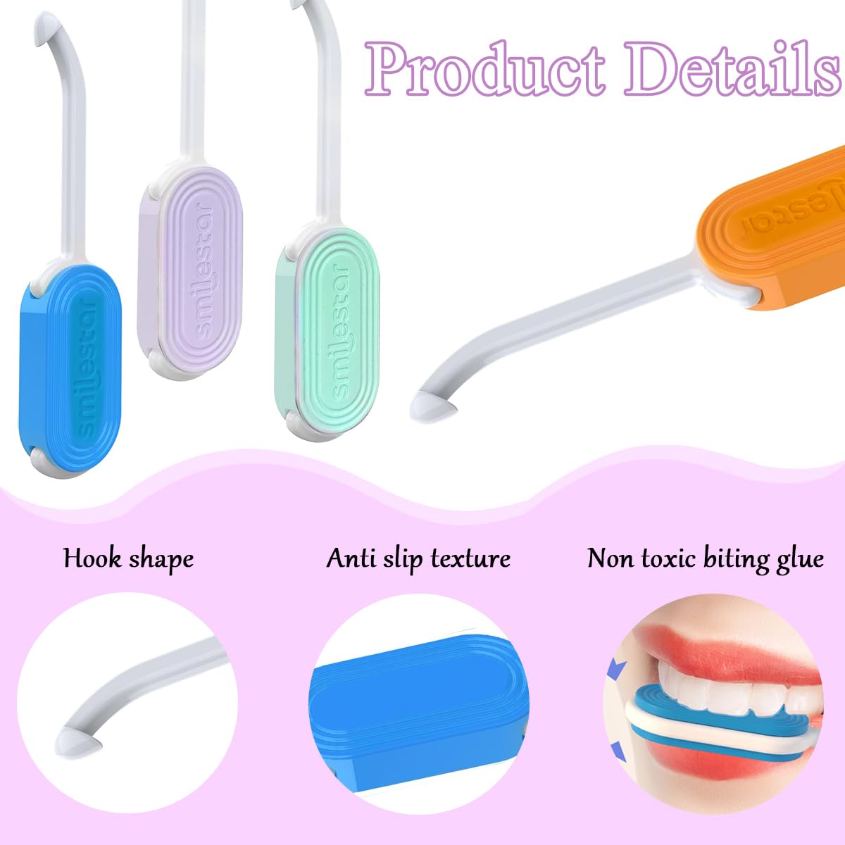 HANNEA 2 in 1 Aligner Remover Tool & Chewies for Invisalign Braces, Trays, Compatible with Aligners, Retainers, Dentures with Brush, 4 Colors