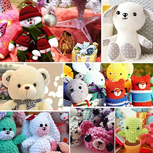 ZIBUYU 135PCS Safety Eyes with Washers for Doll, Craft Eyes Black Stuffed Animal Eyes Kawaii Eyes for Teddy Bear Crochet Plush Animal DIY Making