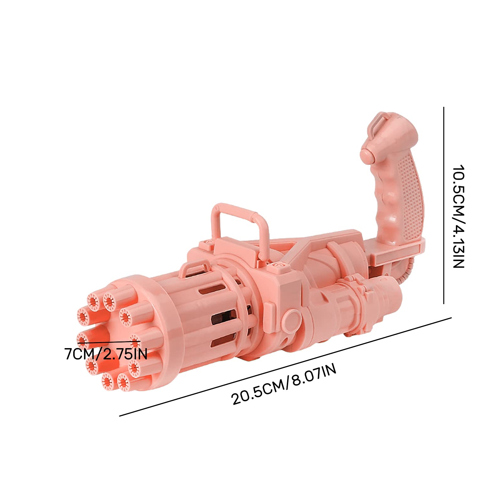 PATPAT Bubble Maker Machine Gun Bubble Blower, Automatic Bubble Machine for Kids, 8-Holes Electric Bubble Blaster Gun 2021 Cool Toys Gift, Summer Outdoor Activities Toys for Boys and Girls (Pink)