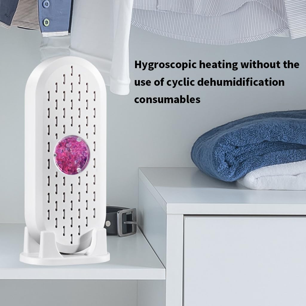 HASTHIP Mini Dehumidifier for Room Moisture Reusable Dehumidifier Moisture Absorbers for Closet, Portable Dehumidifier for Small Space Portable Unplugged Dehumidifier for Shoe Box, Shelf, Wardrobe
