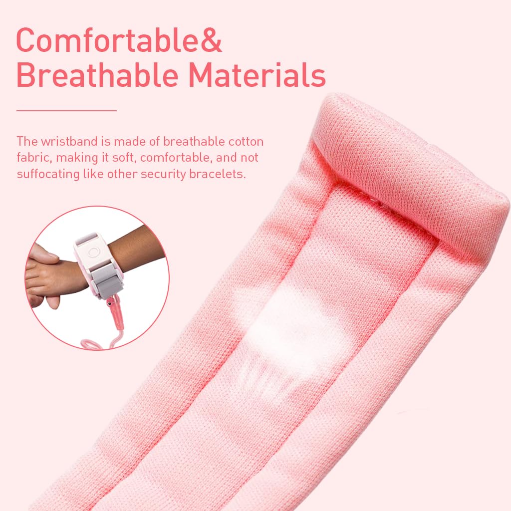 SNOWIE SOFT Anti Lost Wrist Link, Toddler Walking Leash with Induction Lock, 360 Degree Swivel Wrist Design Elastic 8.2ft Child Wrist Leash, Kids Leash for Supermarket Mall Airport Amusement Park