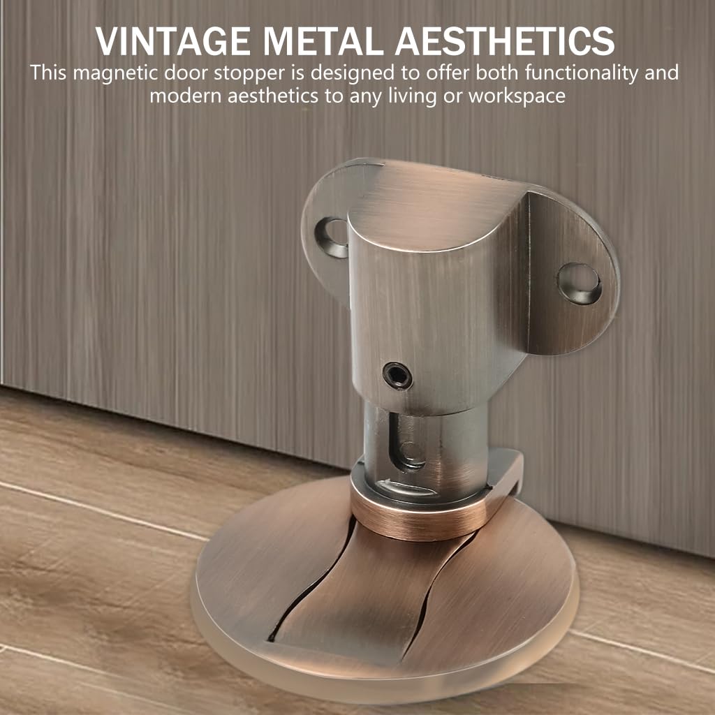 HASTHIP Magnetic Door Stopper, Door Stopper Floor Mount Adjustable No Drill Invisible Adhesive Magnet Door Catch Holders Wall Protector for Bedroom, Living Room, Bathroom