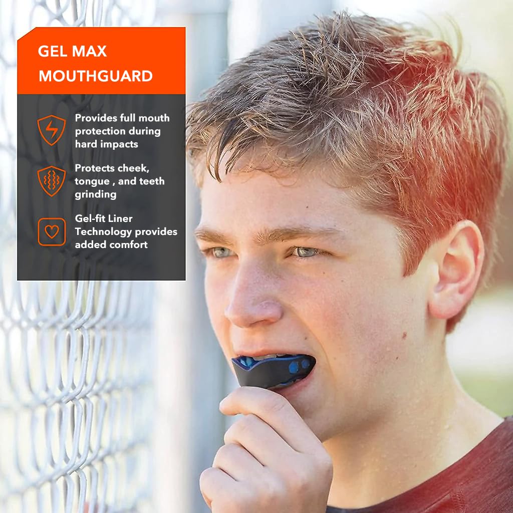 Optifit Mouth Guard for Boxing for Adult Teen Use, High-density EVA Moulded Sports Mouth Guard for Football, Lacrosse, Basketball, All Sports, Gel Teeth Guard, One Size for All