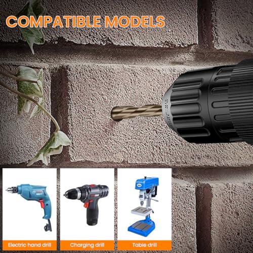 Serplex® 14PCS Alloy Steel Carbide Drill Bits for Ceramic Tiles Glass Marble Concrete 3 4 5 6 8 10 12mm High Impact 4-Edge Sawtooth Power Hex Shank Hole Opener