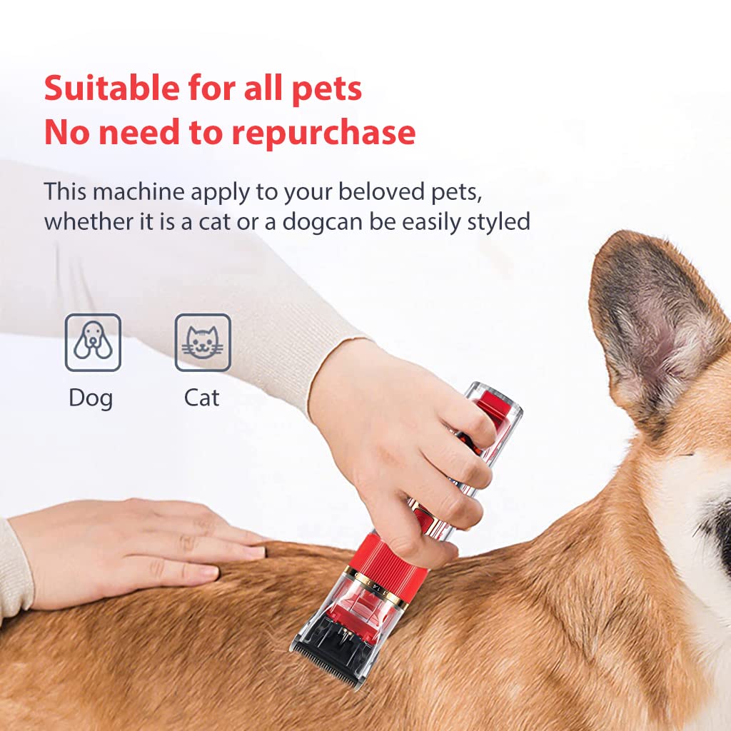 Qpets Full Body Wash Dog Trimmer with Hair 4 Limiting Comb Smart Display Cat Grooming Kit Dog Hair Trimmers for Adult Dog Pet Grooming Hair Clipper for Cats Trimmer for Dogs