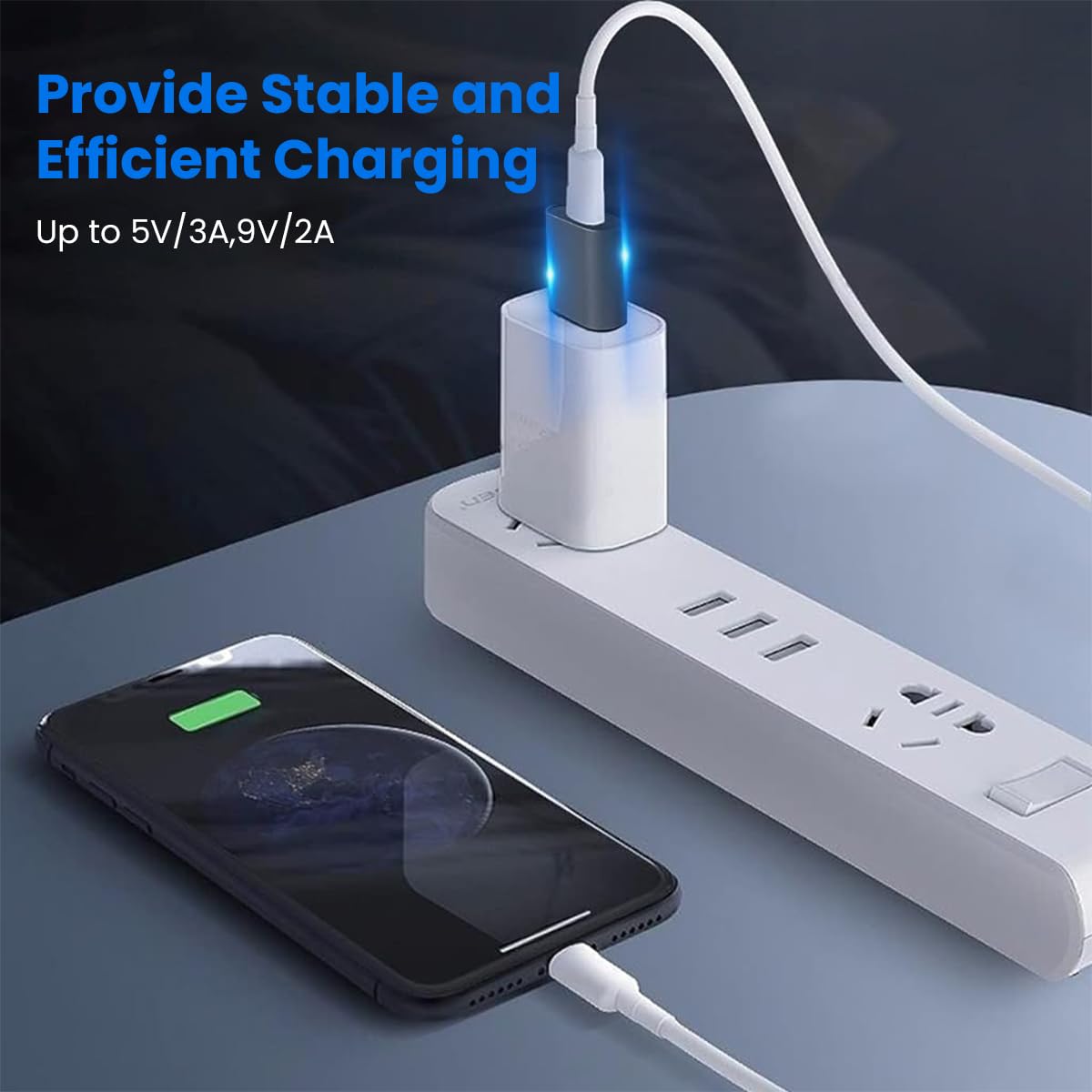 Verilux Type C to USB Adapter USB 3.1 Type C to USB Charger Converter Support 10Gbps Speedy Data Transfer & 20W Fast Charging Compatible with iPhone 15, MacBook, Samsung Galaxy