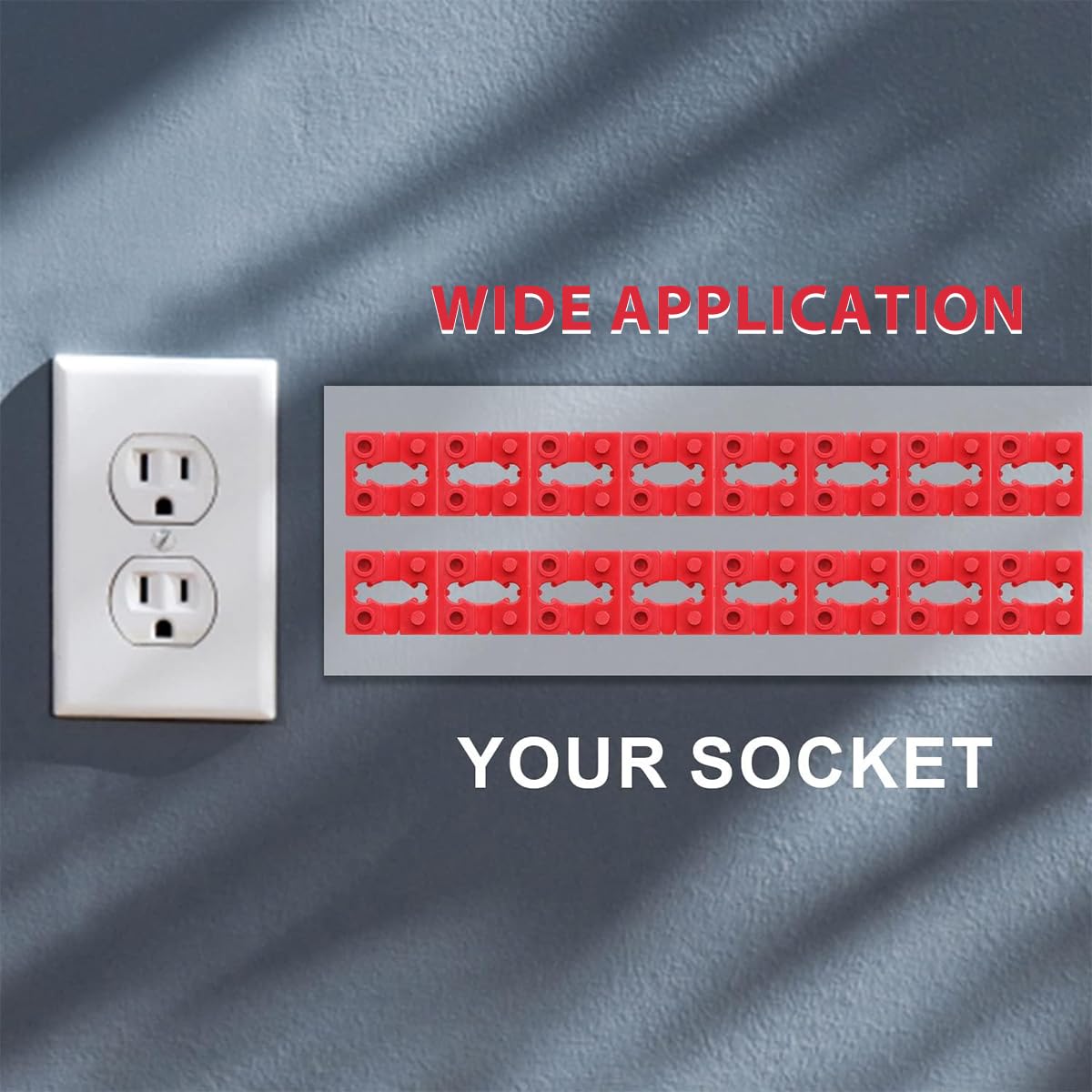 Serplex 48Pcs Outlet Spacers for Electrical Box, Switch and Receptacle Spacer, Electric Switch and Receptacle Spacers Socket Outlet Shims Extender Kit for Tile Backsplash Loose Outlet Plug Fix