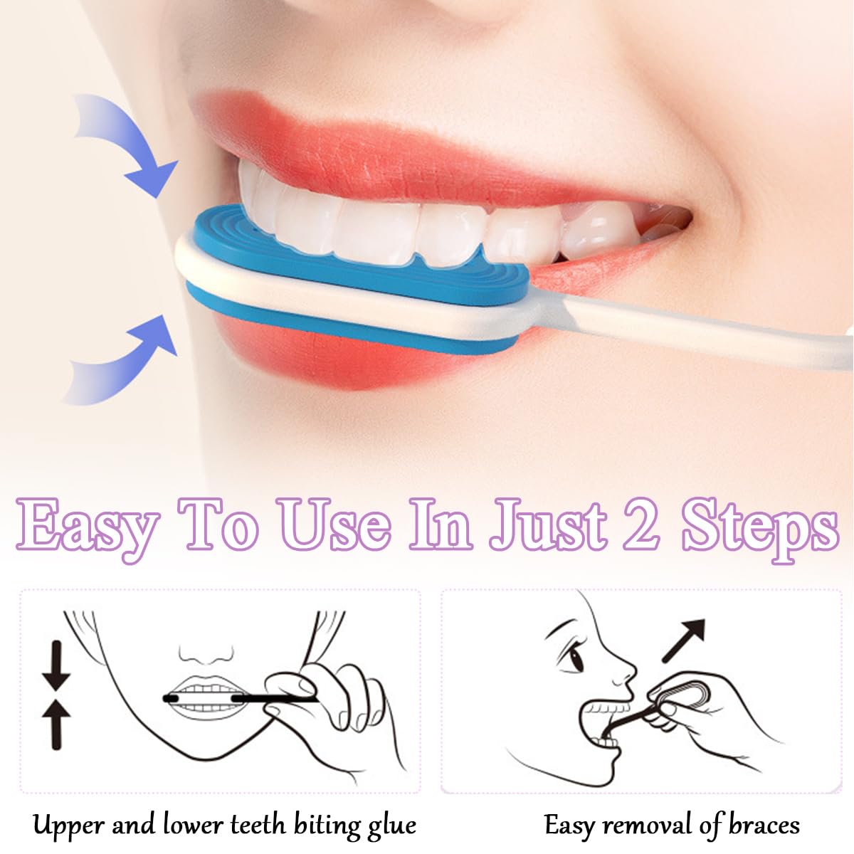 HANNEA 2 in 1 Aligner Remover Tool & Chewies for Invisalign Braces, Trays, Compatible with Aligners, Retainers, Dentures with Brush, 4 Colors