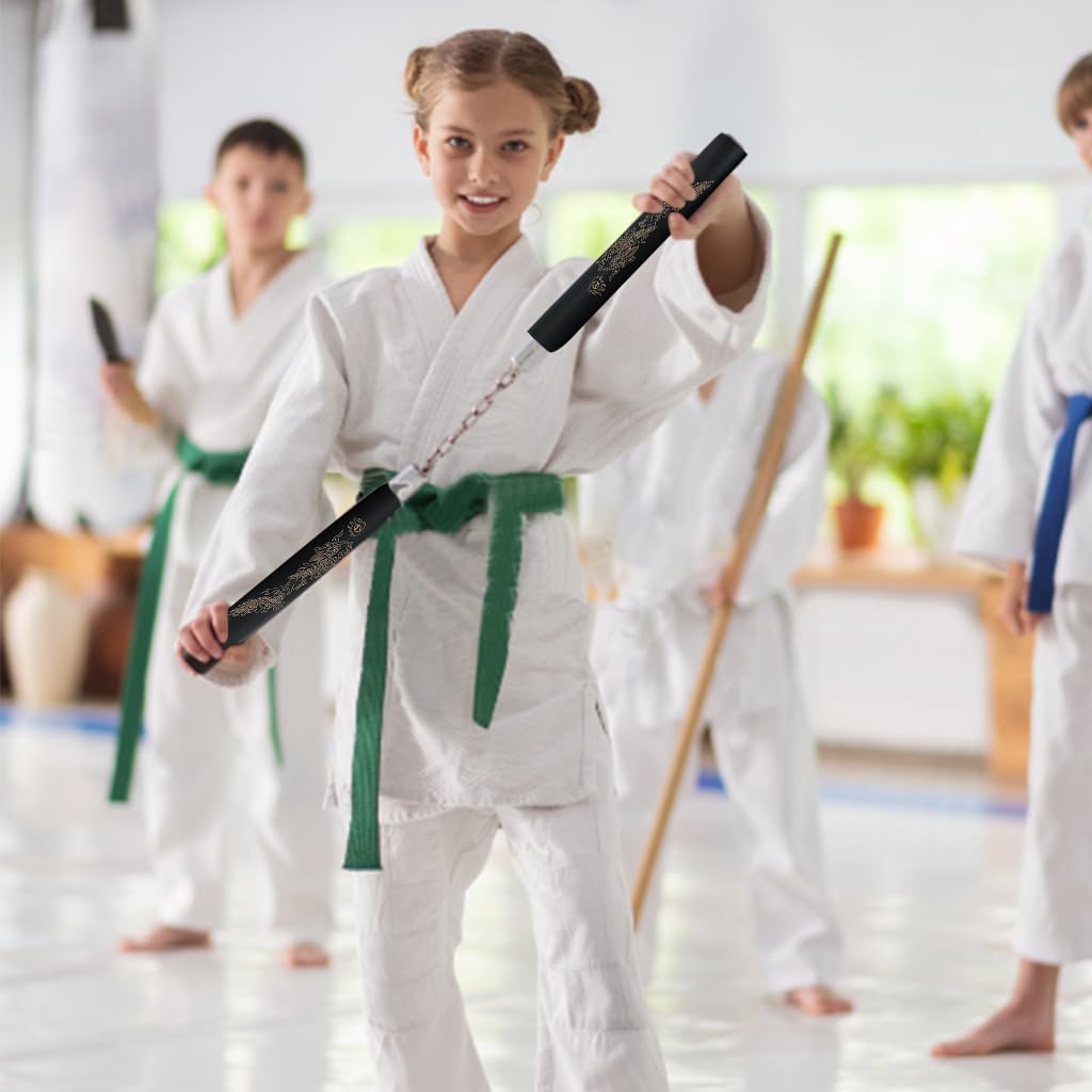 Proberos Kids Use Nunchucks 12 Inches EVA Foam Nunchucks for Training 360 Degree Flexible Rotation Starter's Nunchucks For Martial Arts Training