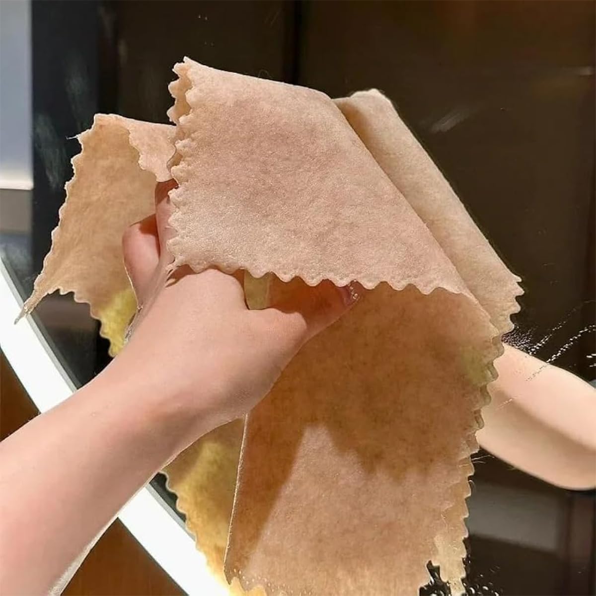 Supvox Loofah Cleaning Cloth, 10Pcs Absorbent Oil-Free Loofah Dishwashing Cloth, Natural Fiber Kitchen Cleaning Rags, Versatile & Water Absorbent, Perfect for Diverse Cleaning Tasks, 27x30cm