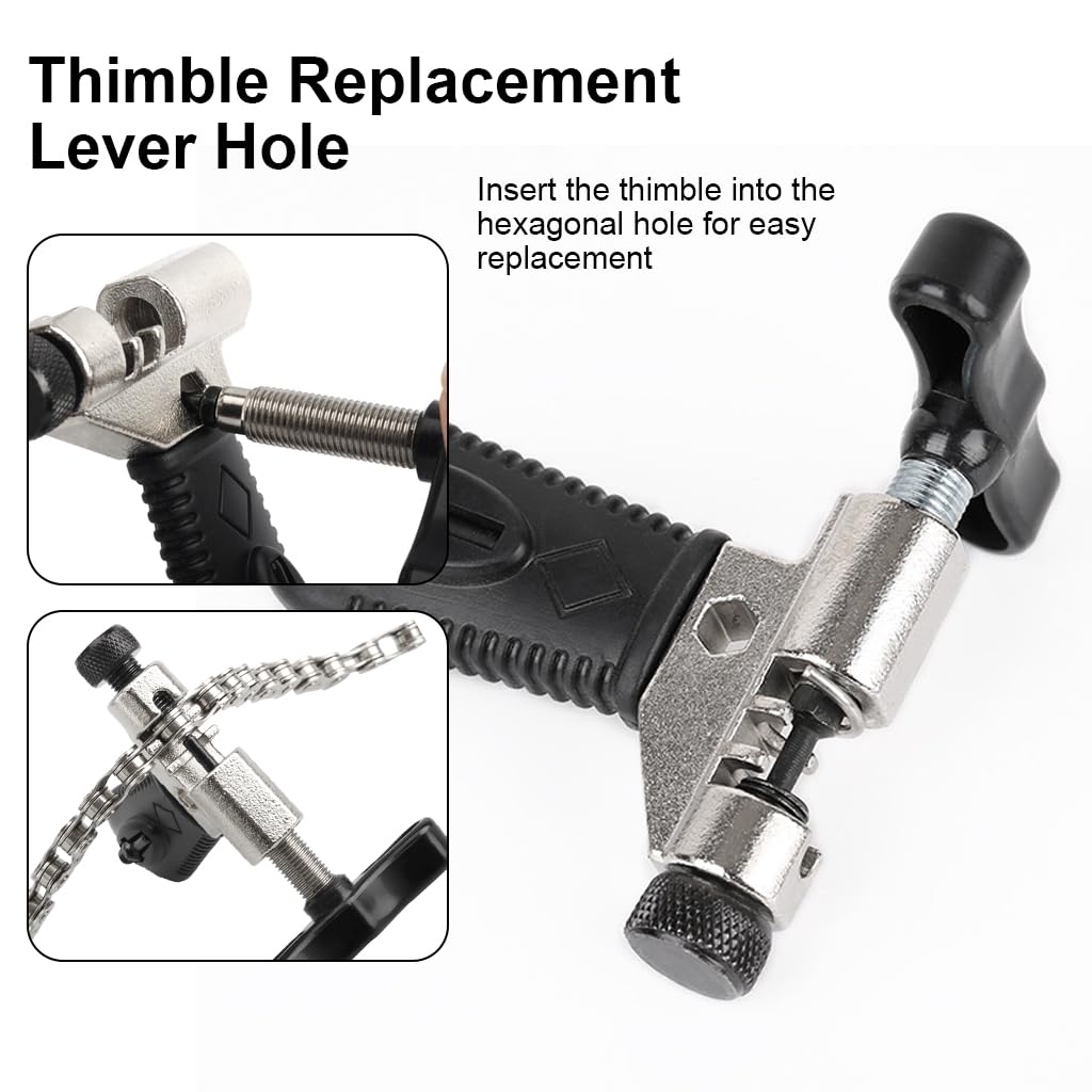 Serplex Bike Chain Tool for Bike Maintenance Universal Bike Chain Tool for 3/32 Inches Chain, 3/16 Inches Chain, 5-10 Speed Chain Repair Removal Bicycle Chain Splitter Cutter Rivet Remover