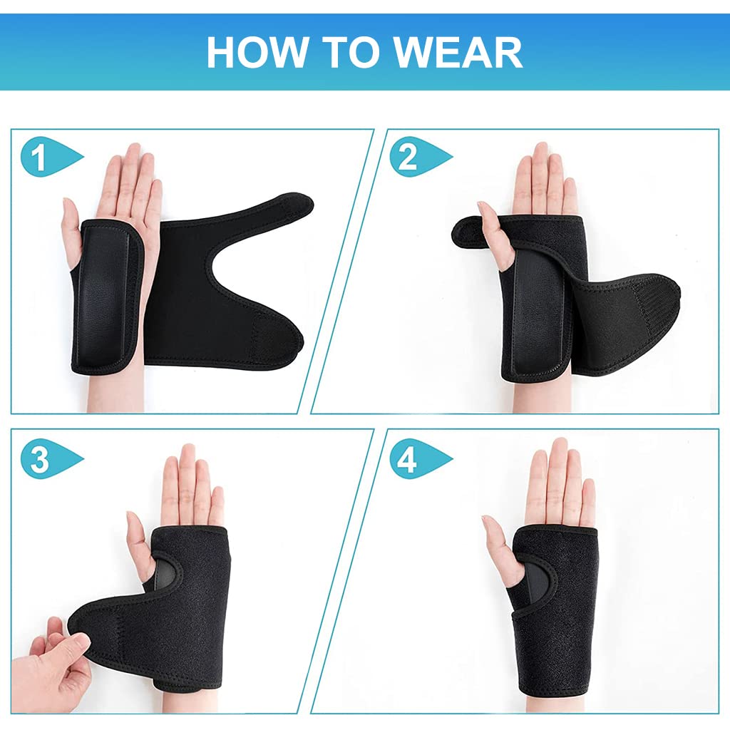 ZIBUYU Left-hand Wrist Brace Wrist Injury Support with Detachable Steel Support Adjustable Wrist Support Brace for Arthritis and Tendinitis Wrist Compression Brace for Pain Relief