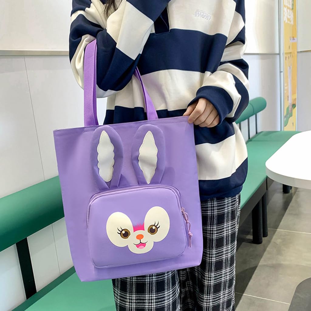 PALAY School Bag for Girls Cute LinaBell Nylon School Backpack Set with Canvas Tote Bag, Kids School Bag for Girls Birthday Gift, Children's Day Gift