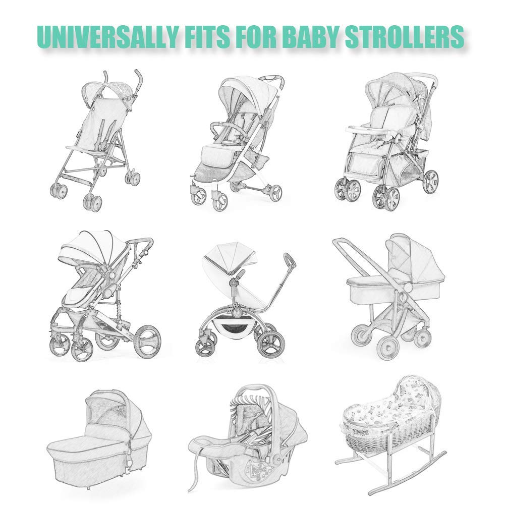 SNOWIE SOFT Mosquito Net for Stroller Stretchy Mosquito Net for Crib, Stroller, Bassinets 1.5m Elastic Diameter Protective Mosquito Net Outdoor Stroller Mosquito Net