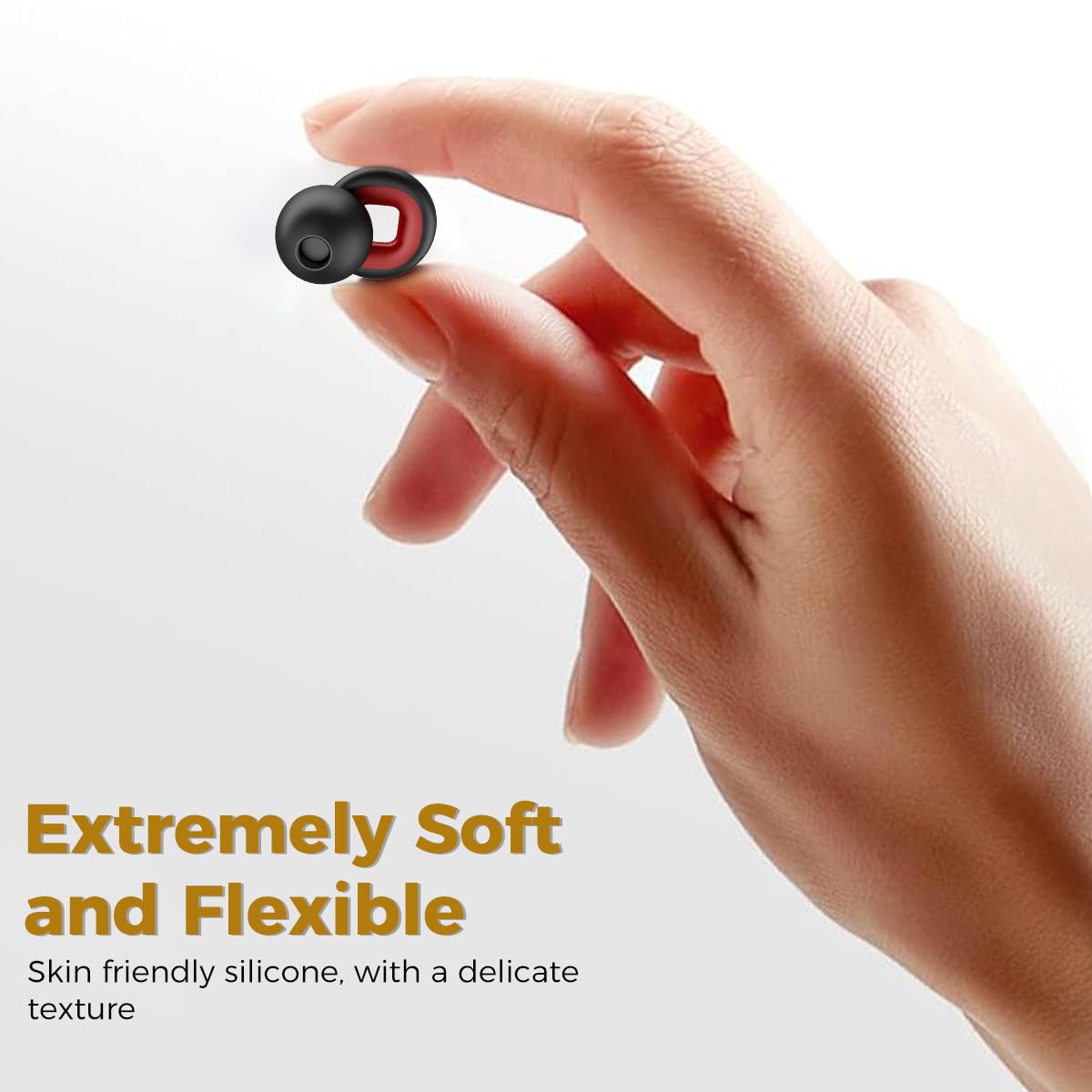 HANNEA Ear Plugs for Sleeping Noise Cancelling, Soft Silicone Hearing Protection Ear Plugs, Reusable Hearing Protection in Flexible Silicone for Sleep, Noise Sensitivity