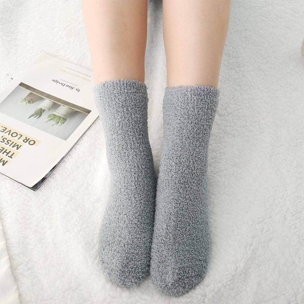 PALAY 3 Pair Socks for Women Anti-skid Socks Home Floor Socks Coral Velvet Socks Warm Winter Thermal Socks Ankle Socks Ankle Socks for Women