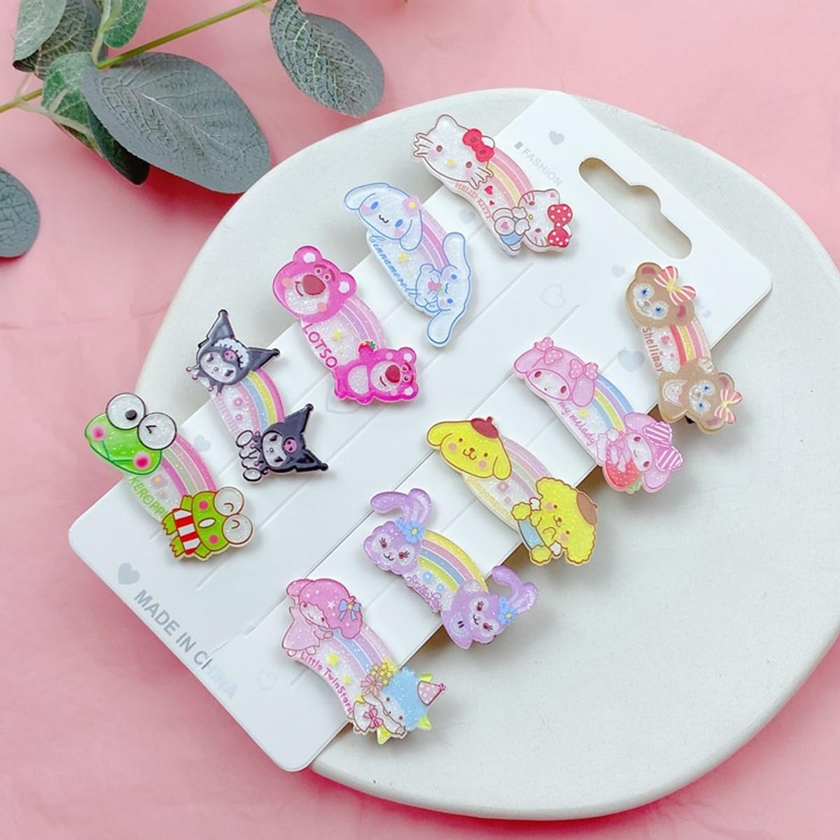PALAY 10 Pcs Hair Clips Accessories Hair Gift, Cute Cartoon Hair Barrettes for Women Girls