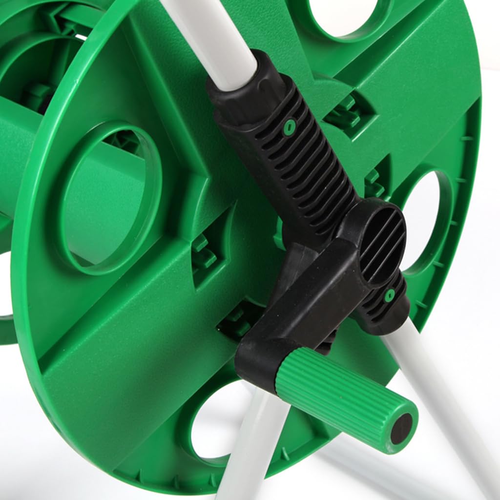 HASTHIP Hose Reel for Garden Hose with Wheel and Pipe Connector, Labor Saving Hose Reel Hose Holder Gardening, Landscaping, Car Washing, Maximum Length 50m