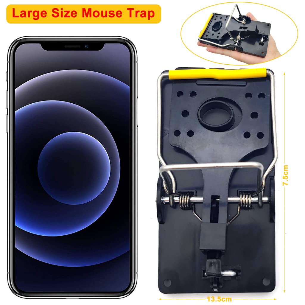 HASTHIP 4Pcs Rat Traps House Garden Patio, Reusable Mouse Traps for Mice, Rats, Chipmunks, Squirrels, Hamsters and Other Rodents, Quickly Slam Rat Killer for Indoor and Outdoor (Large)