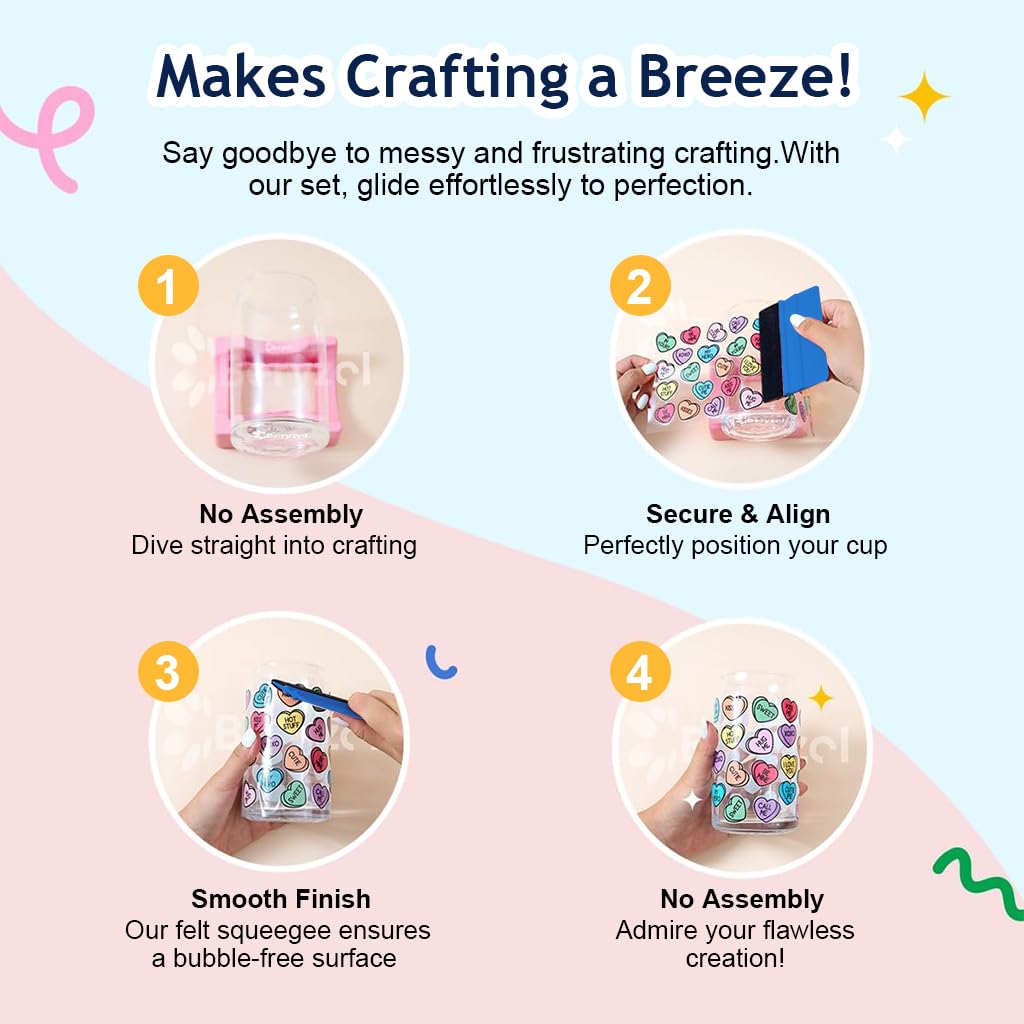 HASTHIP Silicone Water Bottle Holder Tumblers Cradle Cup Cradle for Apply UV DTF Decals/Apply Vinyl Decals Water Bottle Cradle for DIY Customization, DIY Water Bottle Accessory Tool
