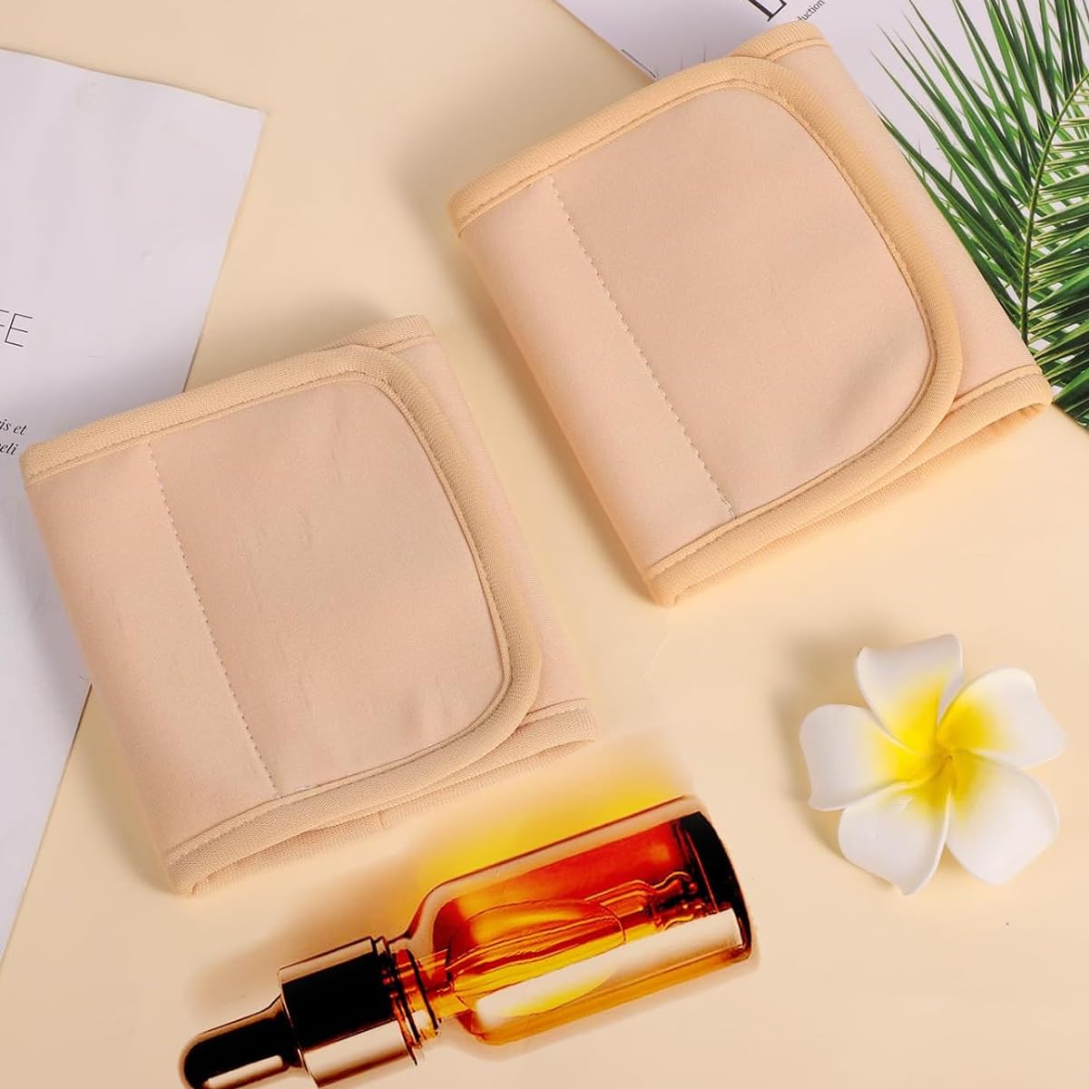 HANNEA 2PCS Castor Oil Foot Pack Kit for Feet, Reusable Organic Thyroid Foot Castor Oil Wrap for Promotes Circulation, Relieves Inflammation, Feet Pain