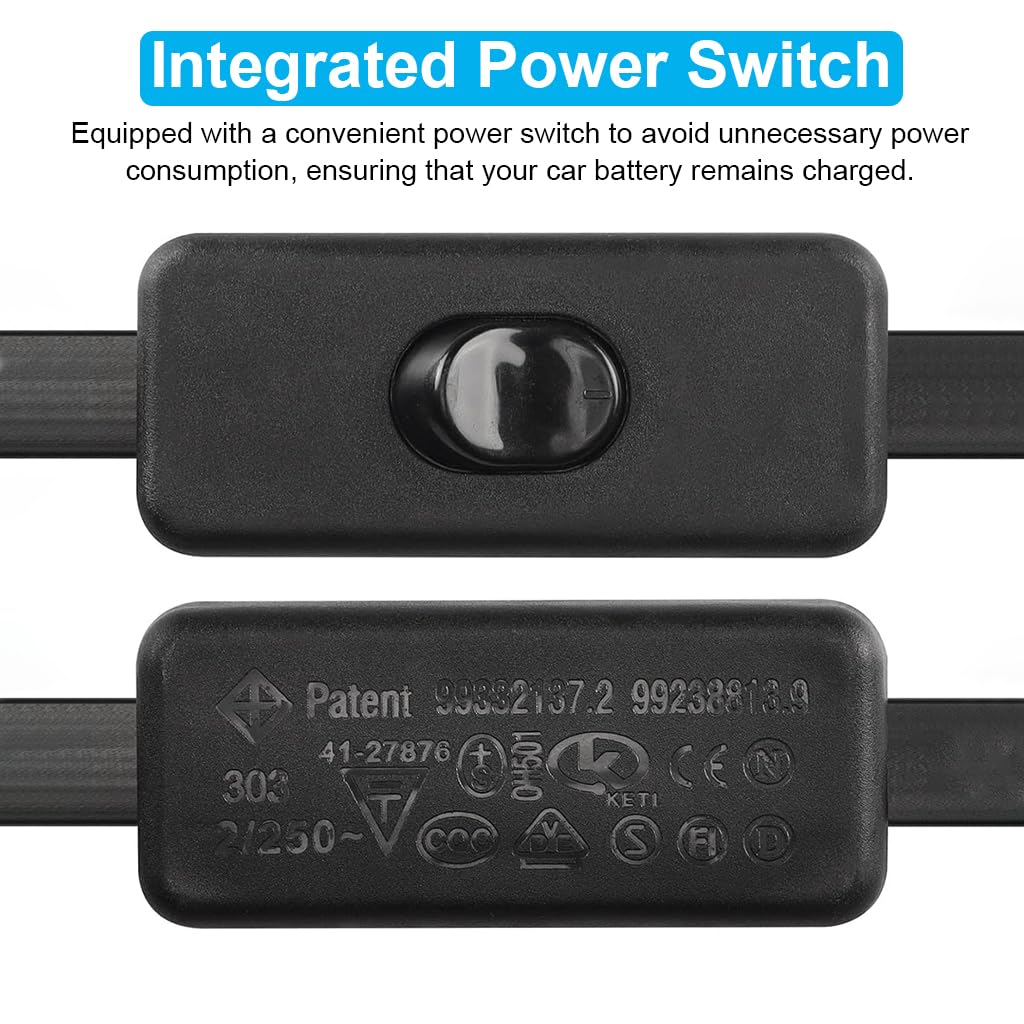STHIRA OBD2 Extension Cable, 16 Pin Extension Cable for OBDII Scanner, 23.6'' Ultra-Thin OBDII Male to Female Extension Cable Diagnostic Extender Cord Adapter