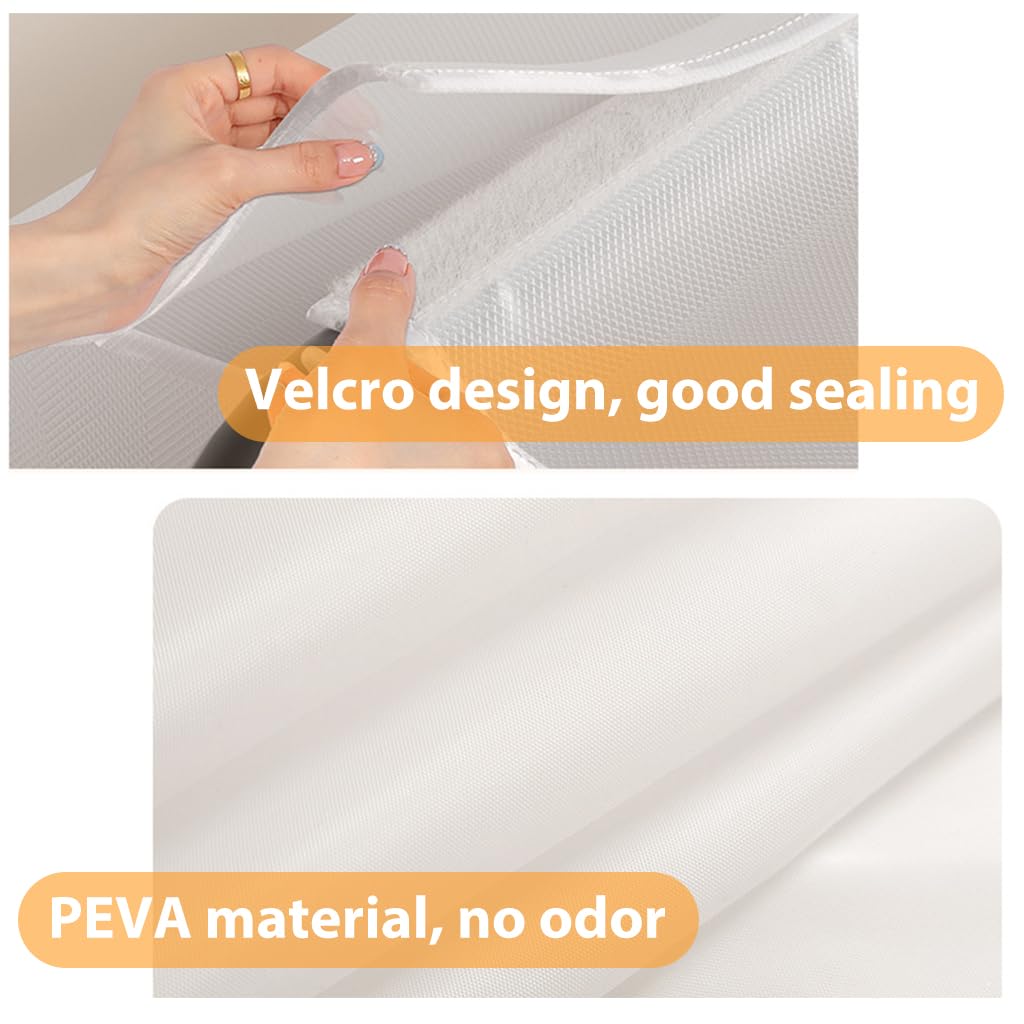 HASTHIP Large Wardrobe Garment Cover 47.2 inches Dust Cover for Clothing Wardrobe Transparent Zipping Garment Cover Hanging Clothes Cover Bottom Enclosed Clothes Protector for Wardrobe