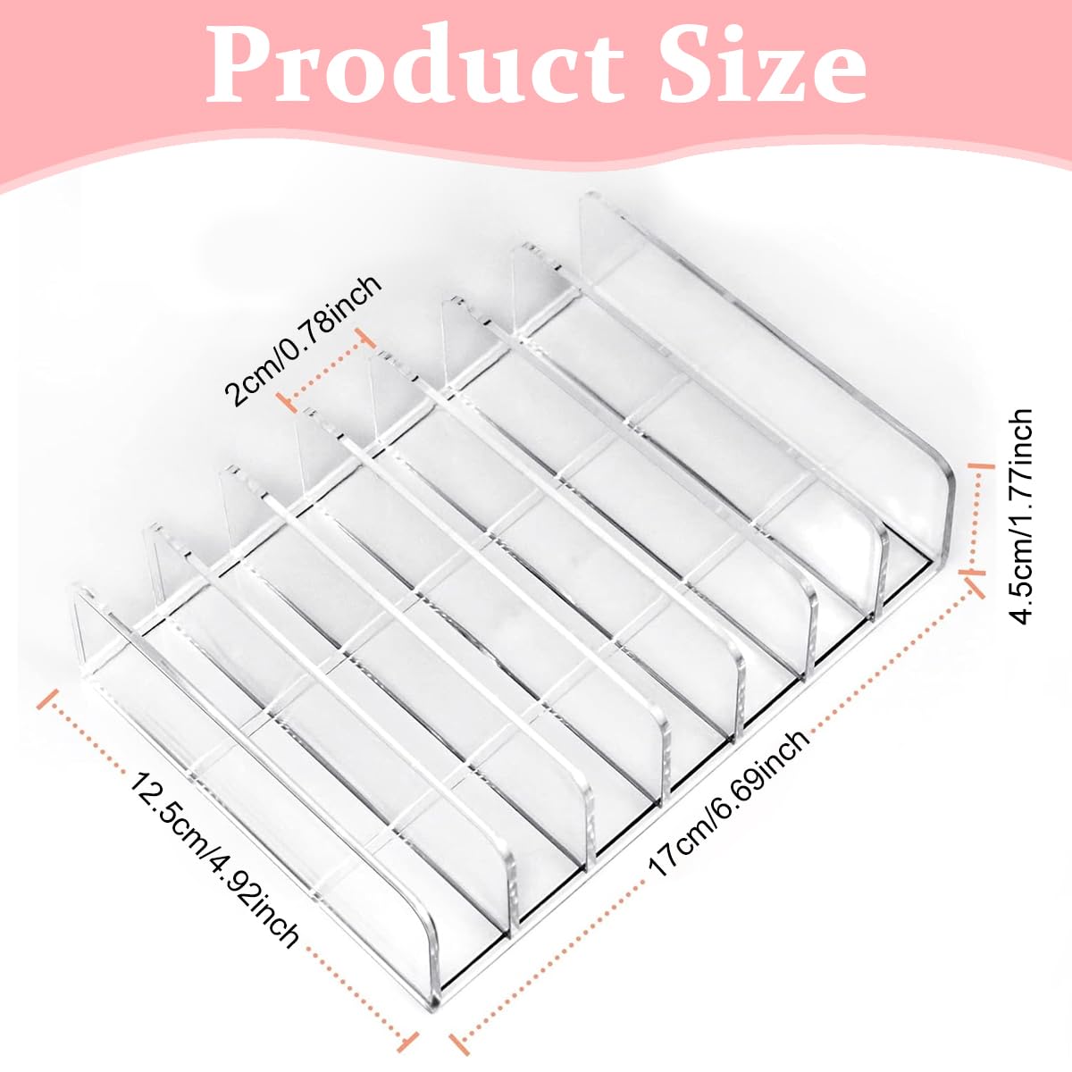 MAYCREATE Acrylic Eyeshadow Palette Makeup Organizer, 8-Cell Cosmetic Storage, Cosmetics Display Storage Holder for Cosmetic, Eye Shadow, Sunglasses and Wallets