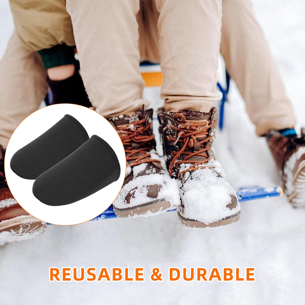 Proberos 2Pcs Winter Toe Warmers Thermal Neoprene Toe Covers Toe Warmer for Adults Forefoot Warm Cover for Pain Relief Reuseable Toe Warmers, 13x18cm