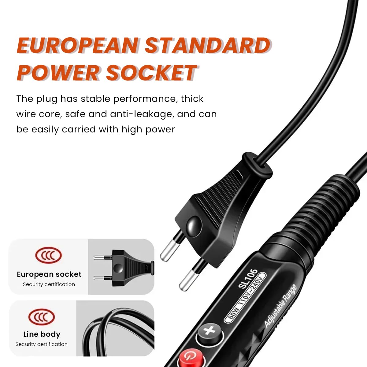Serplex Electronics Soldering Iron Kit 60W Digital LCD Solder Gun with ON/OFF Switch Adjustable Temperature Controlled Fast Heating Thermostatic Design Welding Tools (Battery Not Included)