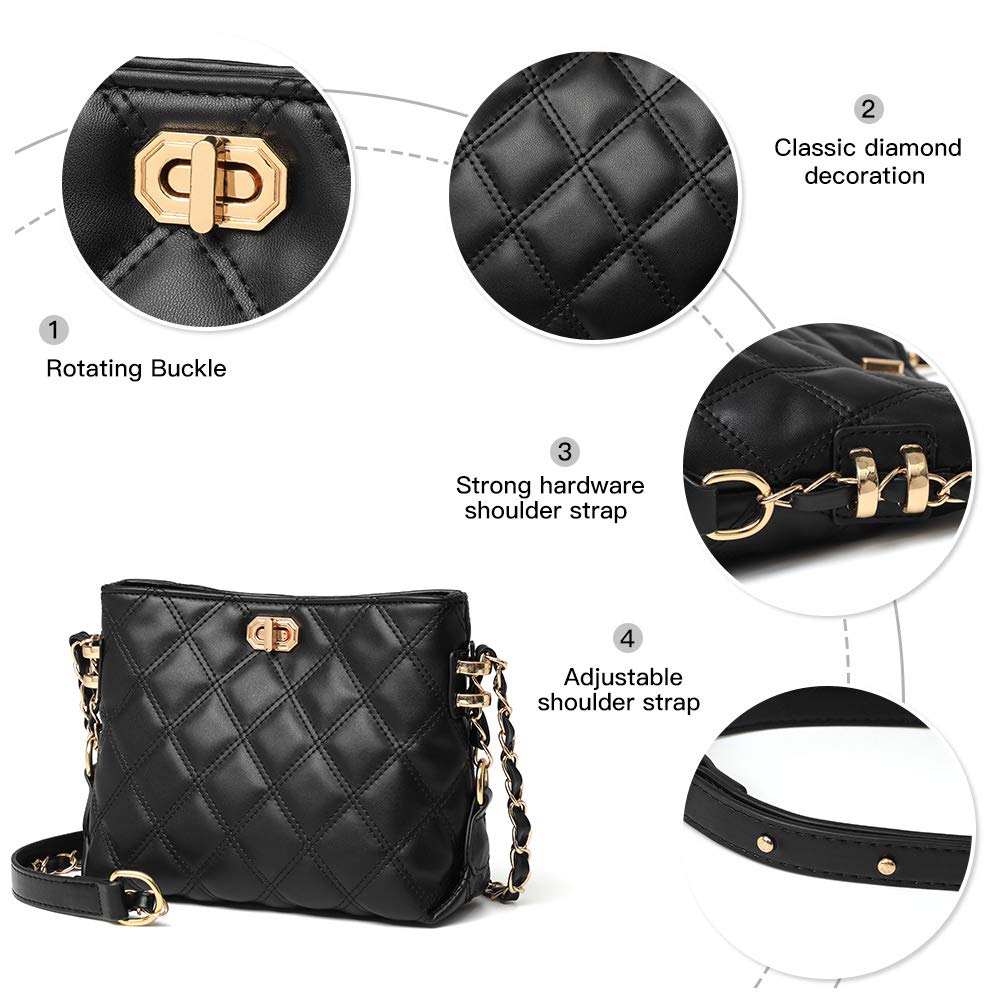 PALAY Small Crossbody Bags for Women Purses Fashion Leather Lightweight Handbags Shoulder Bag
