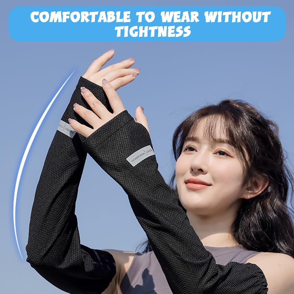 Proberos Summer Bandana Face Mask Cooling Arm Sleeves, UV Protection Neck Gaiter and Sleeves for Outdoor, Fishing Running Motorcycle, Headwear Scarf Face Coverings