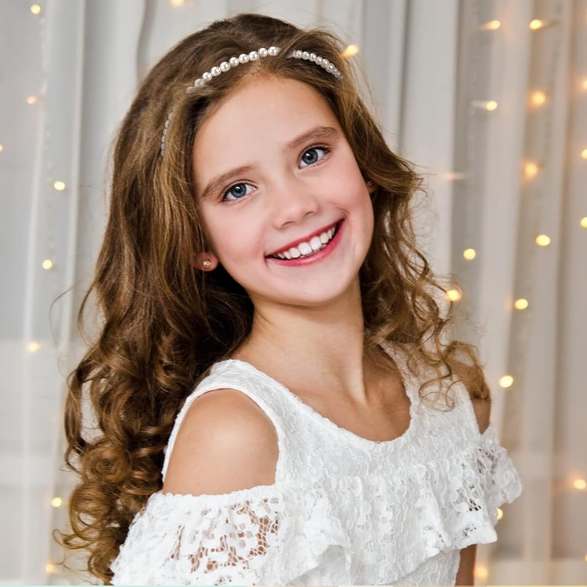 PALAY 7pcs Headband for Women Different Designs Headband for Girls Stylish Pearl Flower Hair Bands Non-slip Solid Headbands Set Gift