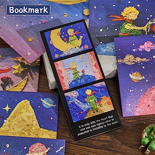 HASTHIP Little Prince Journal Supplies Scrapbook Gift Box, Journaling Kit Journal Supplies, Include 4 Letter Cover, Letter Sheet, Gift Card, Closure Sticker, Wall Poster, Little Prince Post Card Set