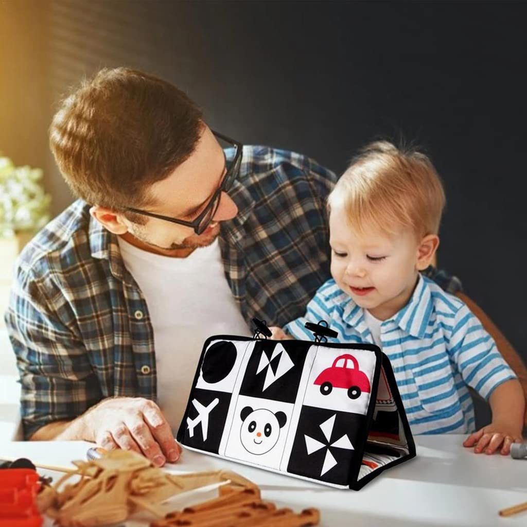 SNOWIE SOFT Baby Mirror Toys Educational Toys For Babies Infant Car Seat Toy Tummy Time Toys For Infant Toddler Baby Car Seat Hanging Mirror Toy Foldable Mirror,Black