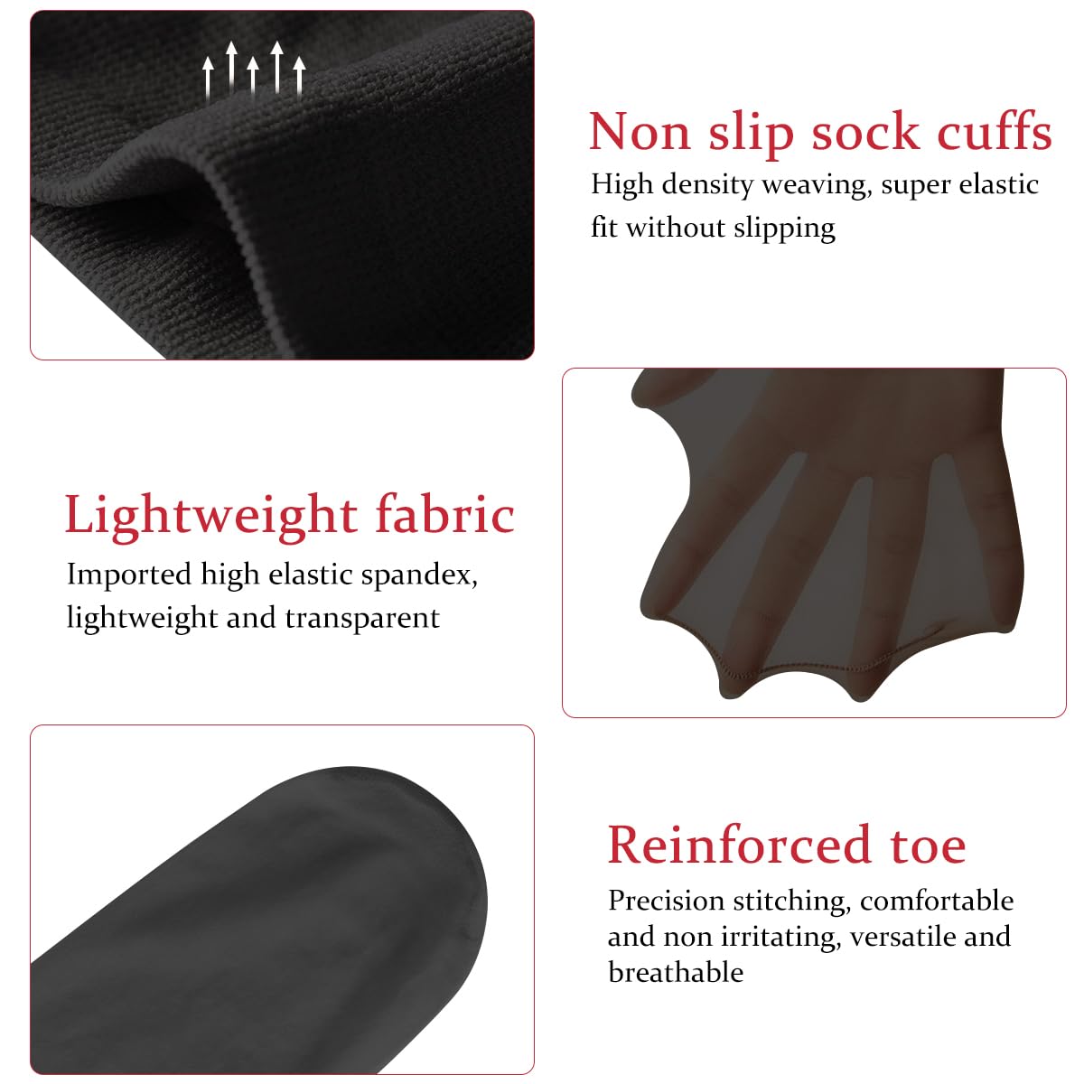 PALAY 2Pairs Womens Sheer Knee High Stockings, Ultra Stretchable Trouser Socks Over Summer Calf Stockings for Airplane, Flight, Travel Circulation, Black