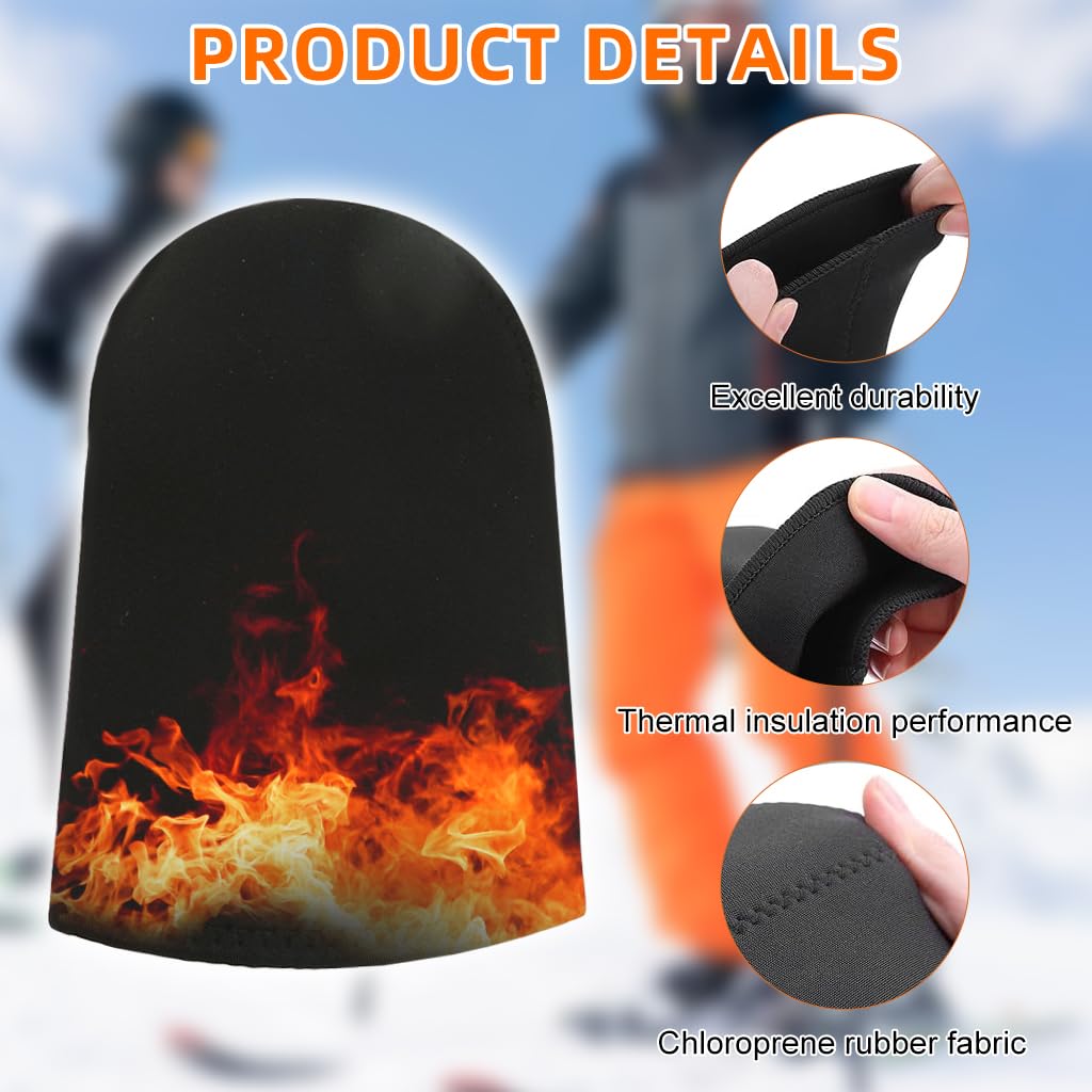 Proberos 2Pcs Winter Toe Warmers Thermal Neoprene Toe Covers Toe Warmer for Adults Forefoot Warm Cover for Pain Relief Reuseable Toe Warmers, 13x18cm