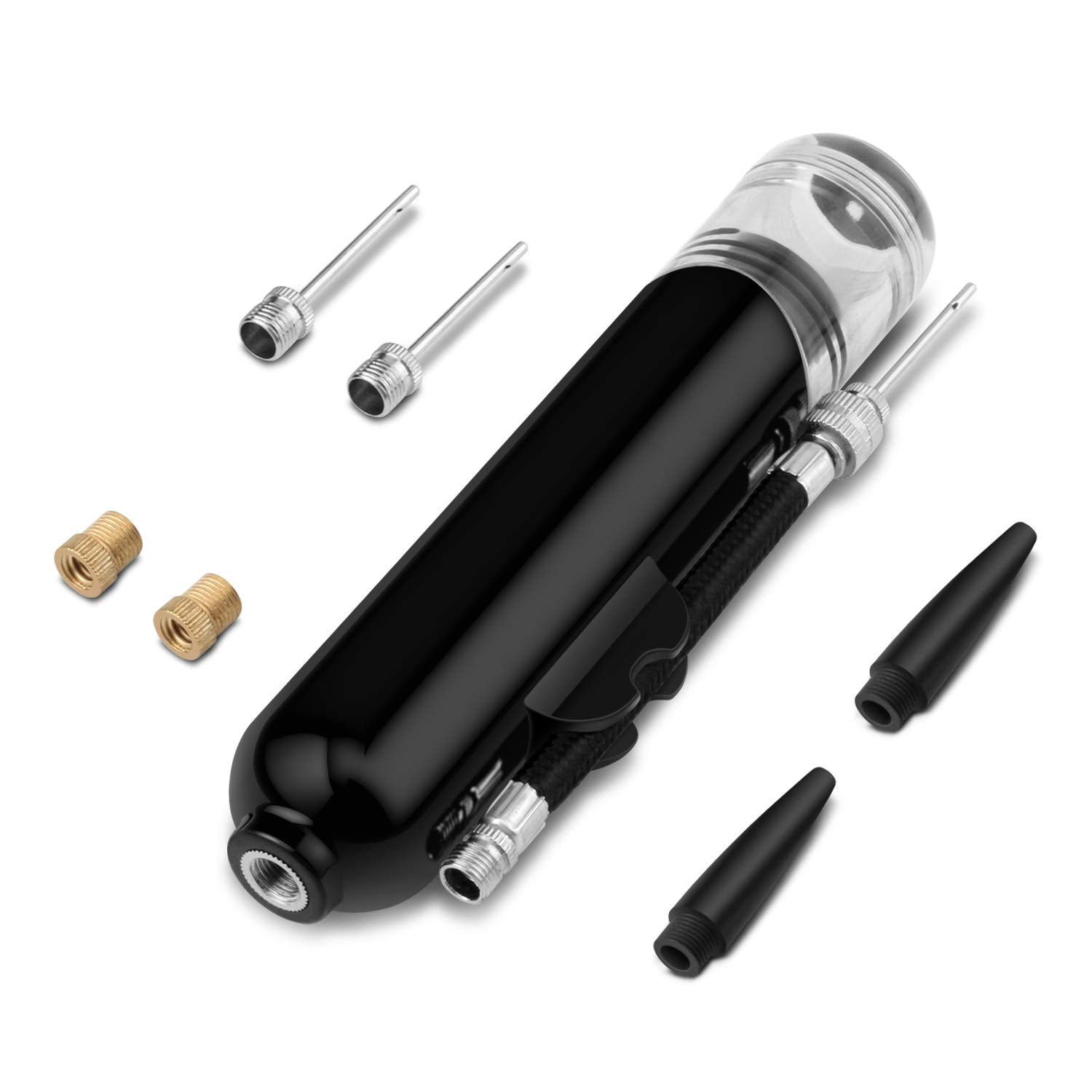 Proberos Air Pump, Cycle Mini Pump with 1 Needles and 2 Nozzles, Dual Action Inflate Mini Air Pump for Soccer Ball, Basketball, Volleyball, Bikes, Ball Sports Inflatable Accessories with pin
