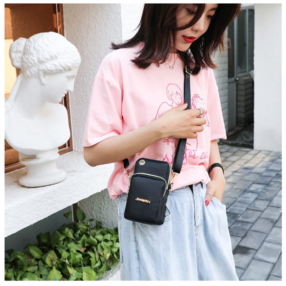 PALAY Small Cross Body Bag, Multifunction 3 Layer Mini Crossbody Shoulder Bag Phone Purse Armband with Headphone Port for Teens Girls Ladies Women (Multi-color1)